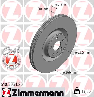 ZIMMERMANN 610.3731.20 Discofreno-Discofreno-Ricambi Euro