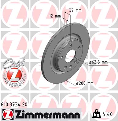 ZIMMERMANN 610.3734.20 Discofreno