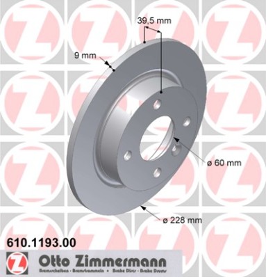 ZIMMERMANN 610.1193.00 Discofreno-Discofreno-Ricambi Euro