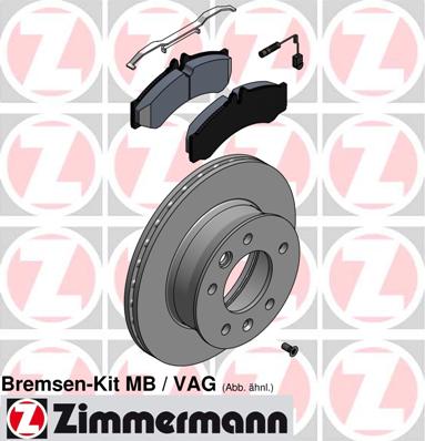 ZIMMERMANN 640.4310.00 Kit freno, Freno a disco