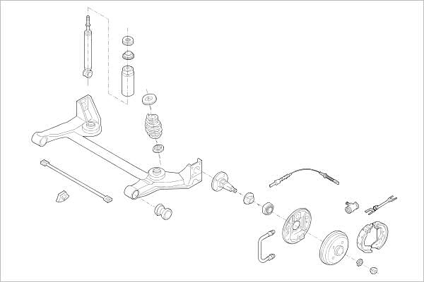 DELPHI OE-OPEL-000000545-R Wheel Suspension for OPEL