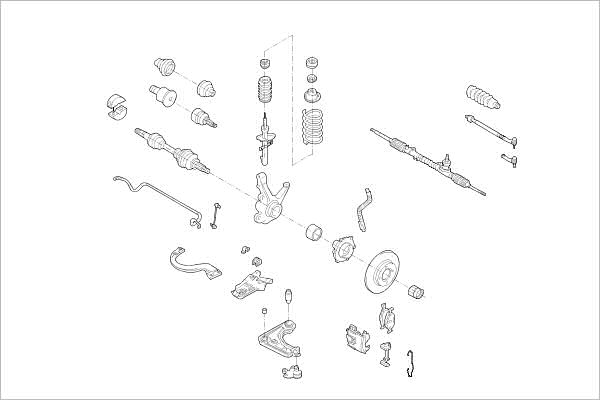 DELPHI OE-FORD-000001084-F Wheel Suspension for FORD