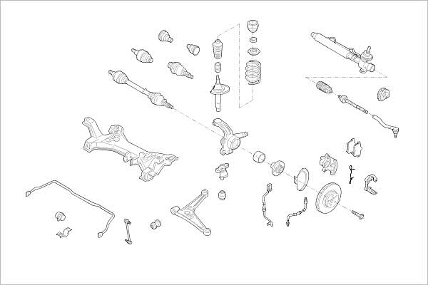 DELPHI OE-VW-000005723-F Wheel Suspension for VW
