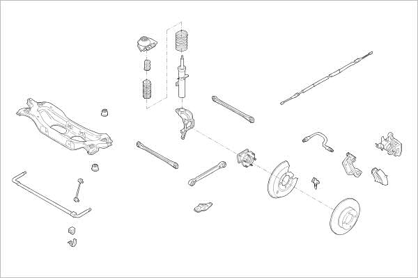 DELPHI OE-FORD-000015447-R Wheel Suspension for FORD