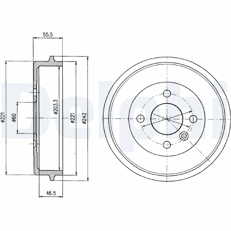 DELPHI BF346 Brzdový buben