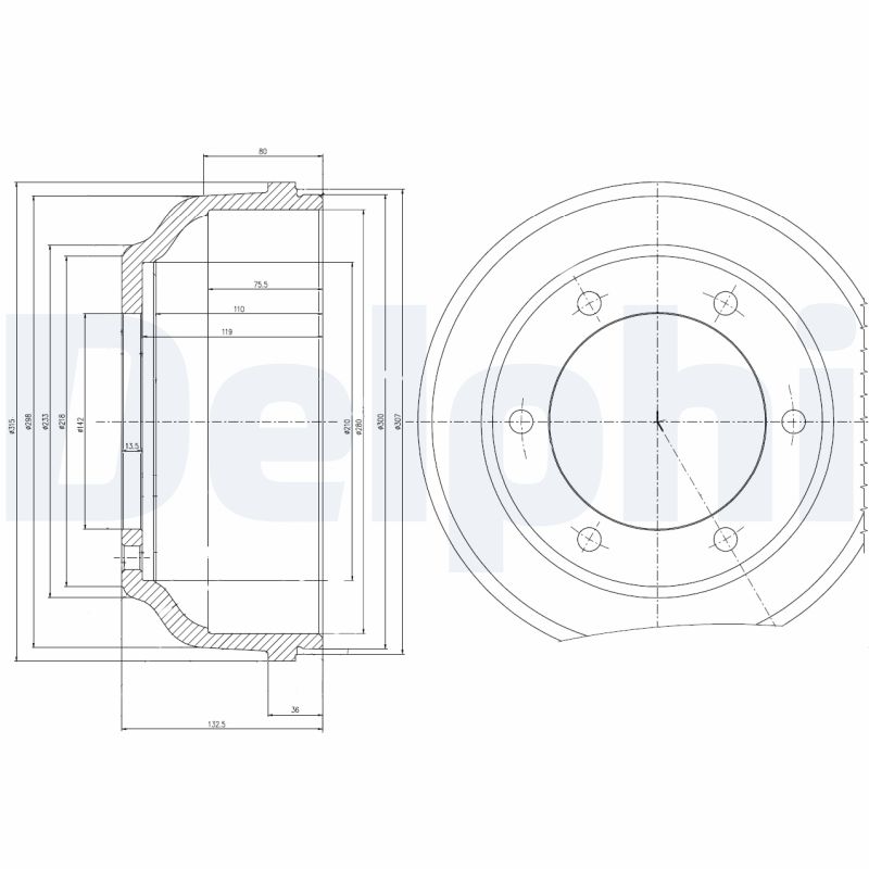 DELPHI BF467 Tambur frana