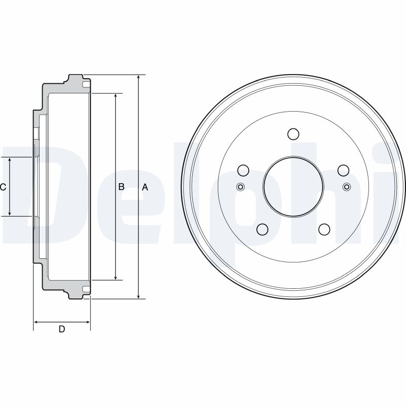 DELPHI BF504 Tamburo freno