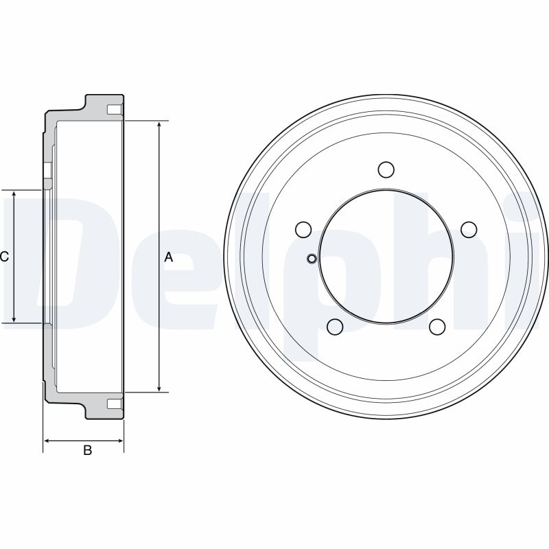 DELPHI BF531 Tamburo freno