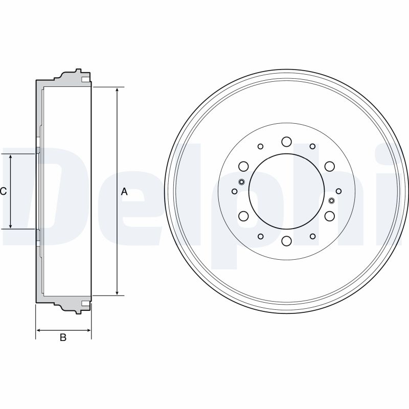 DELPHI BF537 Tamburo freno