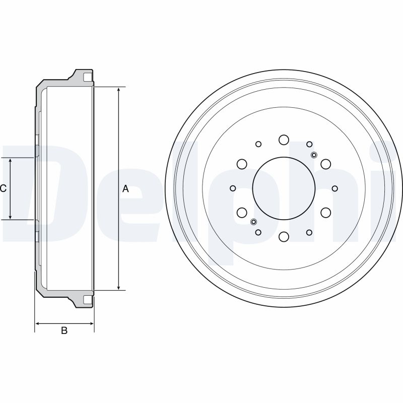 DELPHI BF539 Tamburo freno