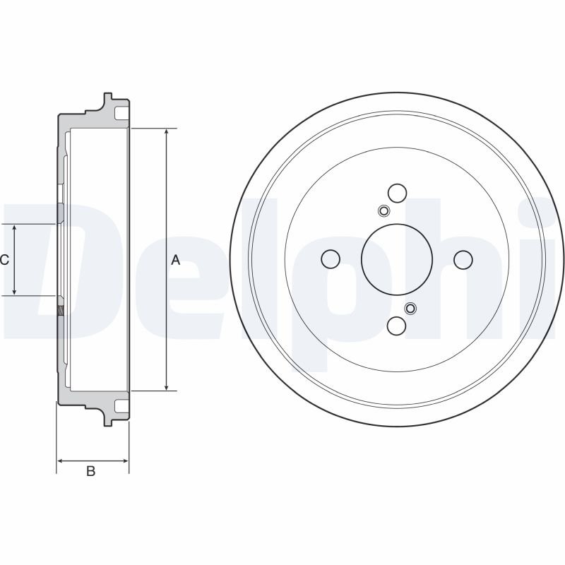 DELPHI BF547 Tamburo freno-Tamburo freno-Ricambi Euro