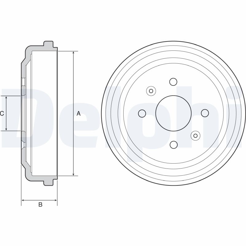 DELPHI BF548 Tamburo freno