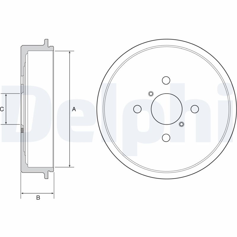 DELPHI BF552 Tamburo freno