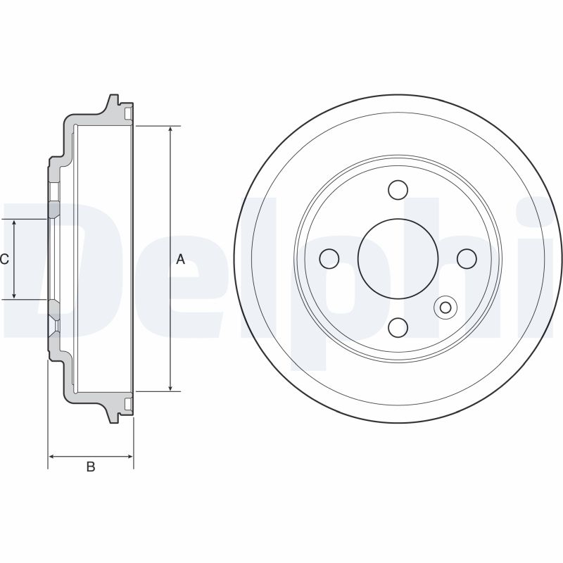 DELPHI BF554 Tamburo freno