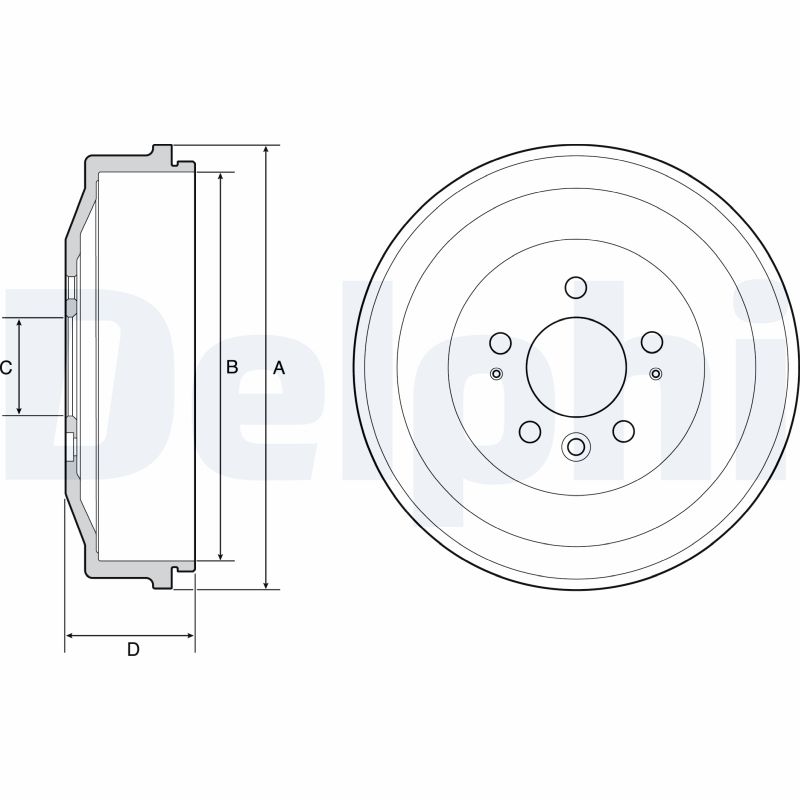 DELPHI BF558 Tamburo freno