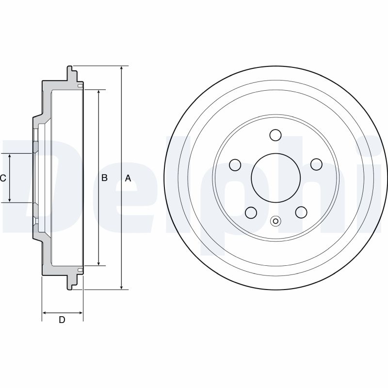 DELPHI BF561 Tamburo freno