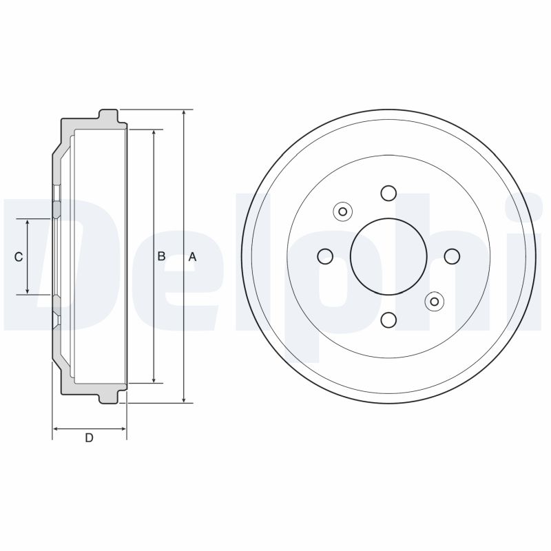 DELPHI BF570 спирачен барабан