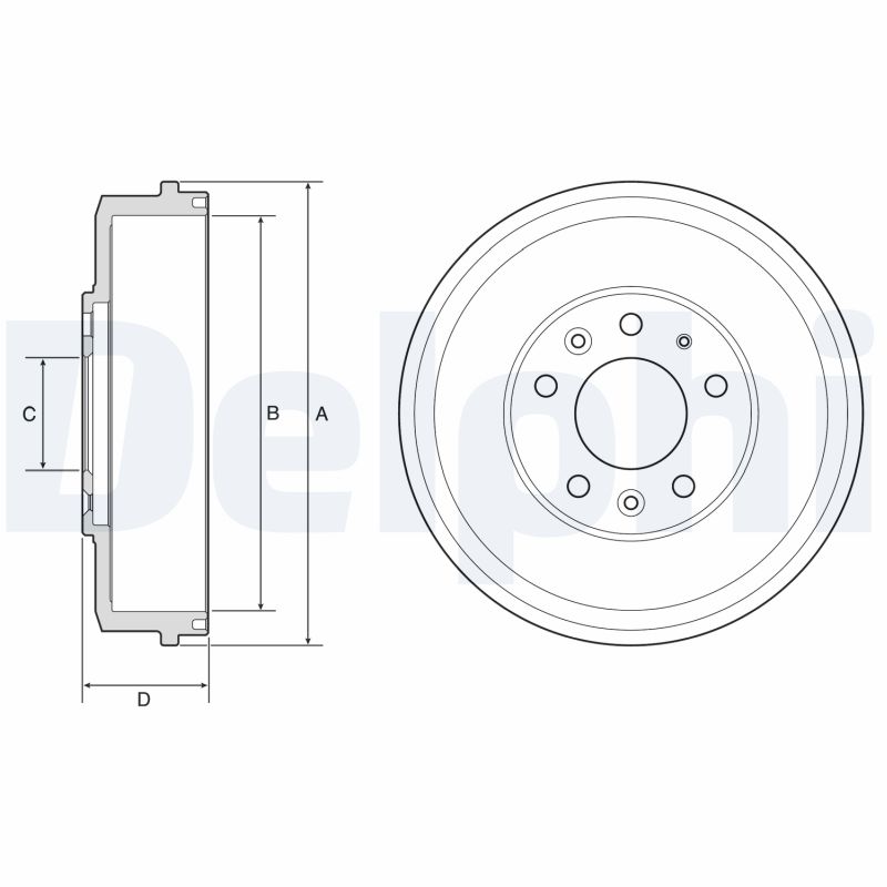 DELPHI BF578 Tamburo freno