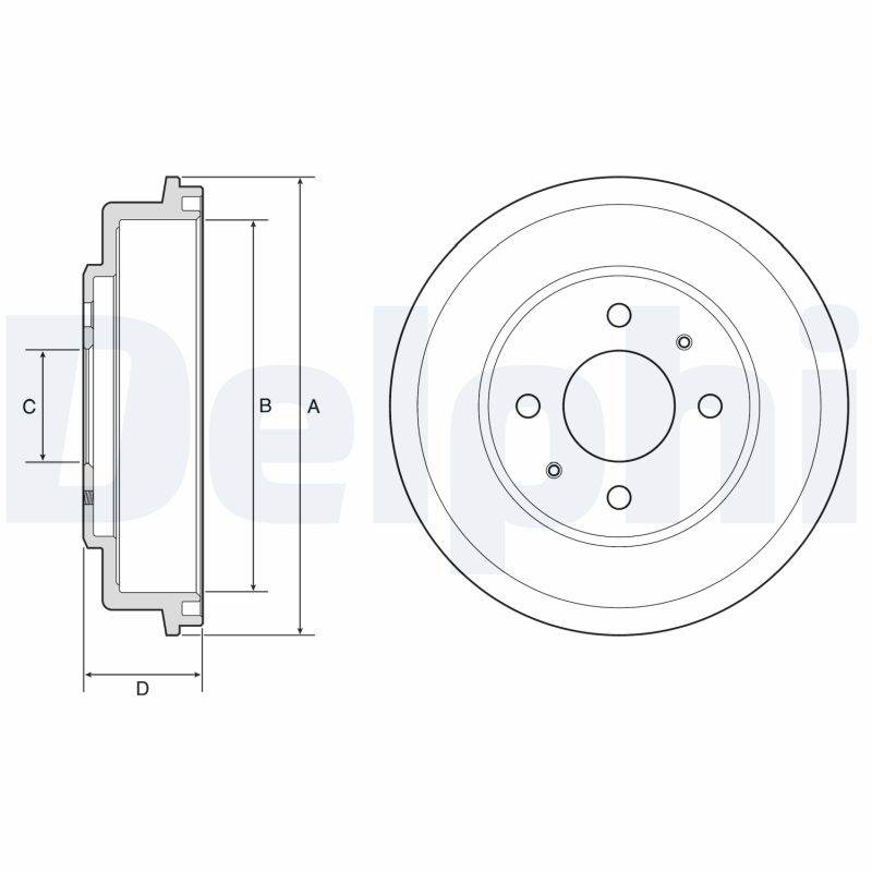 DELPHI BF582 Tamburo freno