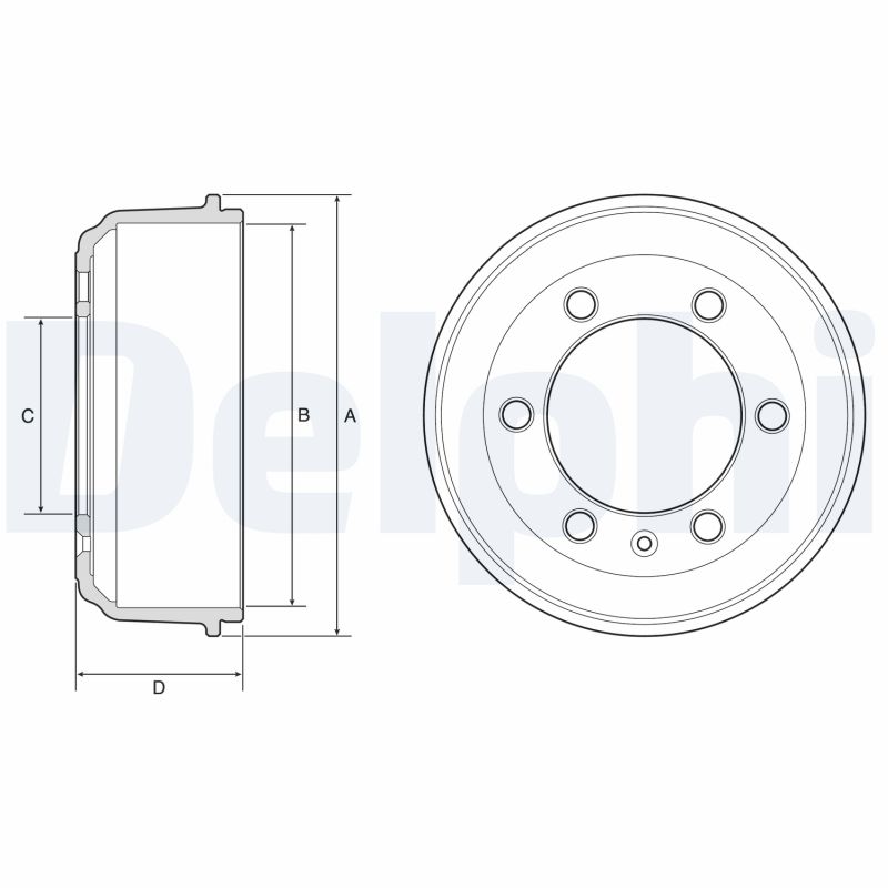 DELPHI BF583 Tamburo freno