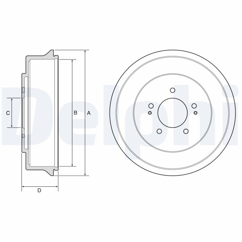 DELPHI BF585 Tamburo freno