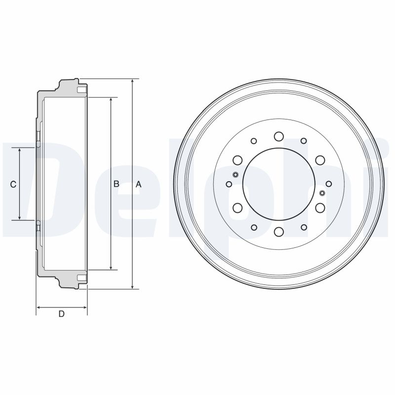 DELPHI BF590 Tamburo freno