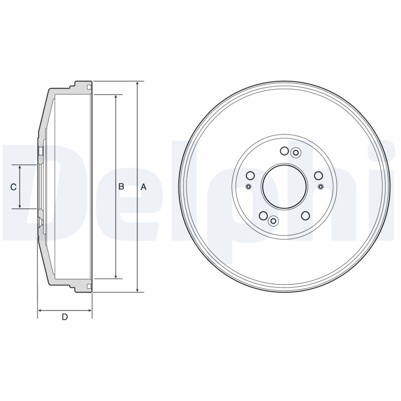 DELPHI BF593 Tamburo freno