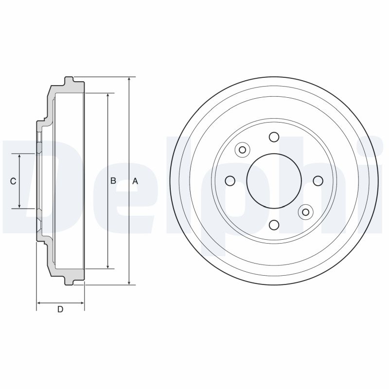 DELPHI BF598 Tamburo freno