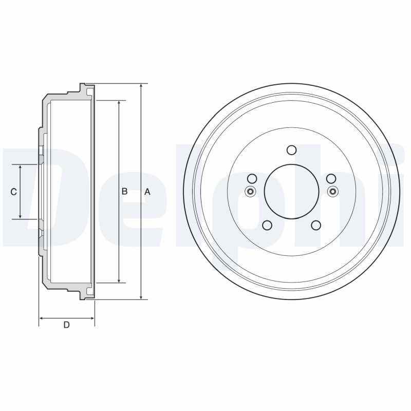 DELPHI BF599 Tamburo freno