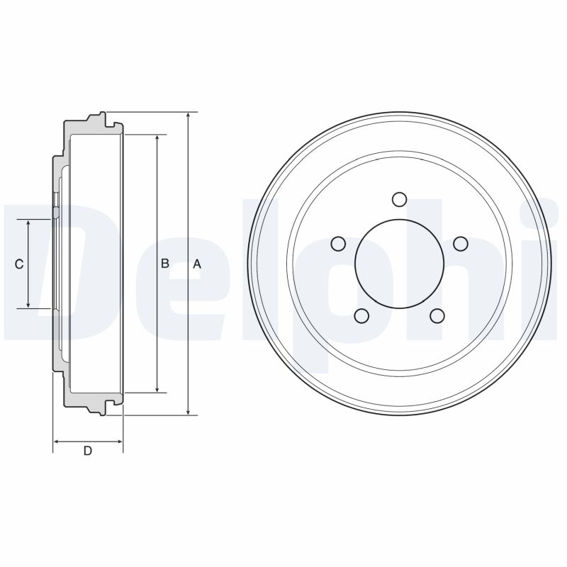 DELPHI BF600 спирачен барабан