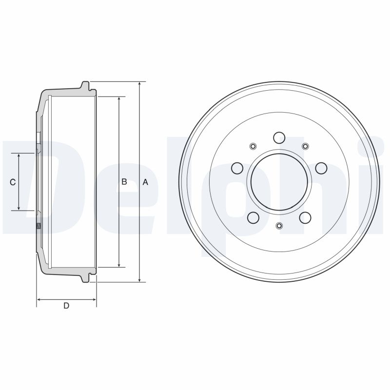 DELPHI BF603 Tamburo freno
