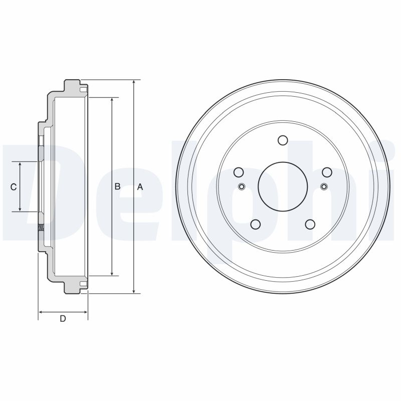 DELPHI BF609 Tamburo freno