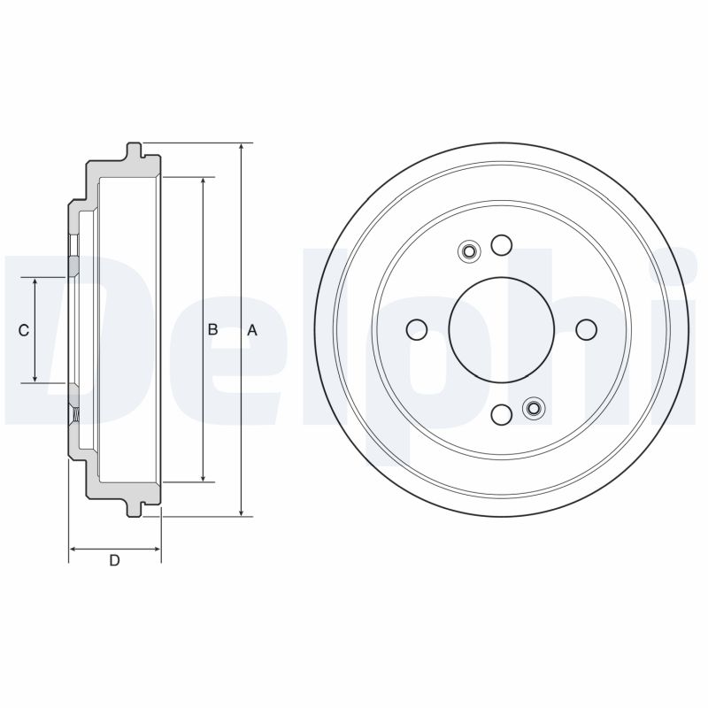 DELPHI BF612 Tamburo freno