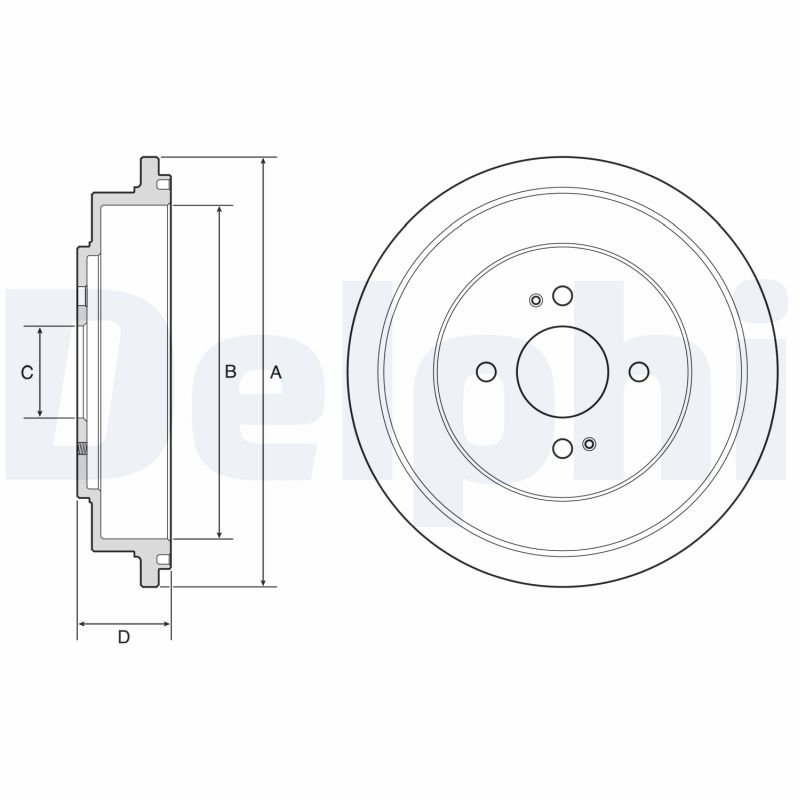 DELPHI BF614 Tamburo freno