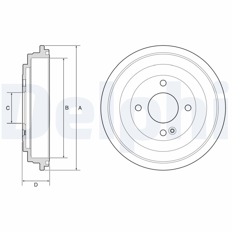 DELPHI BF618 Tamburo freno