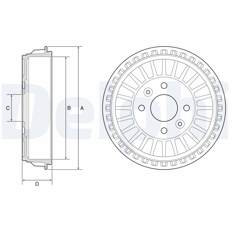 DELPHI BF620 Tamburo freno