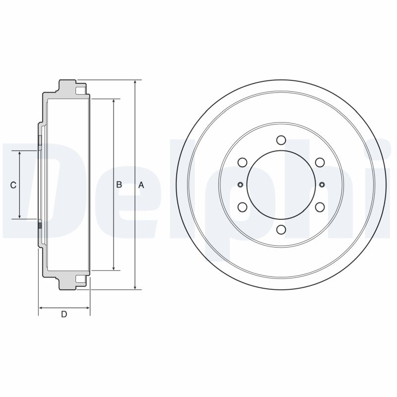DELPHI BF631 Tamburo freno