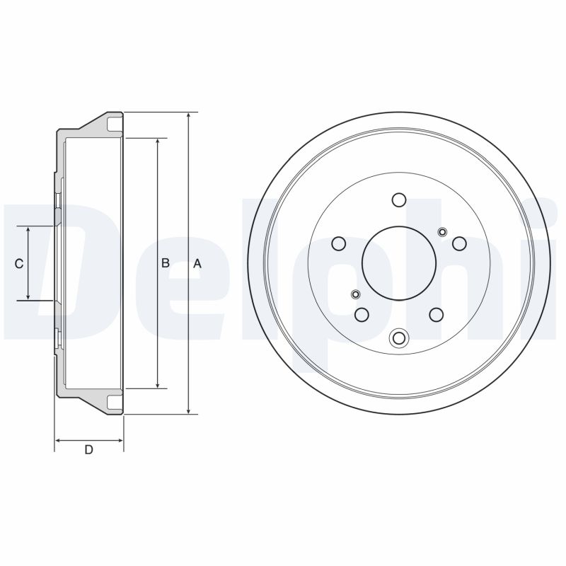 DELPHI BF636 Tamburo freno