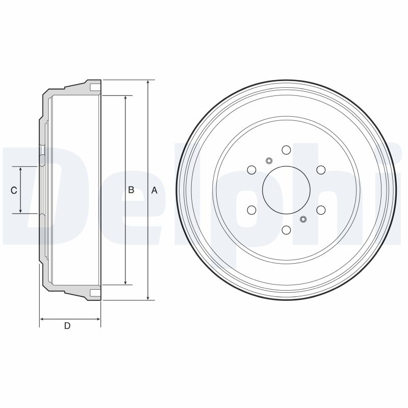 DELPHI BF641 Tamburo freno