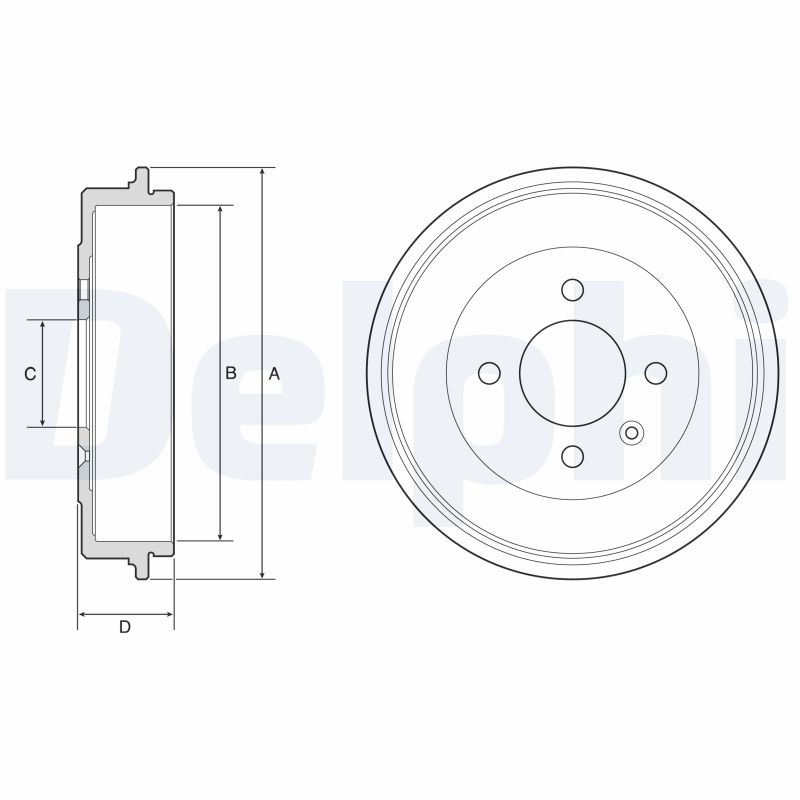 DELPHI BF642 Tamburo freno