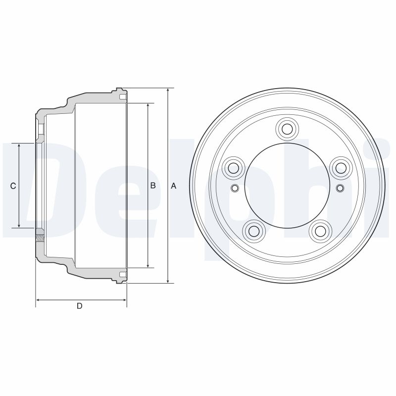 DELPHI BF645 Tamburo freno