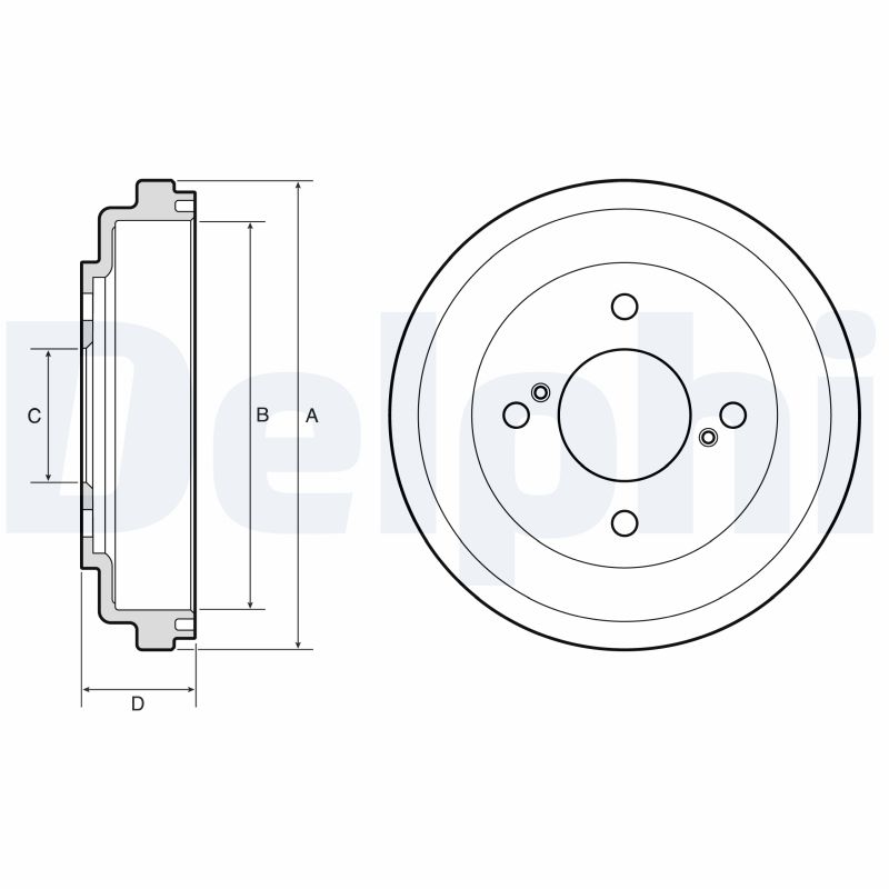 DELPHI BF651 Brake Drum for...