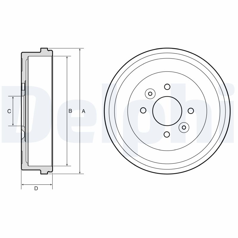 DELPHI BF658 Tamburo freno