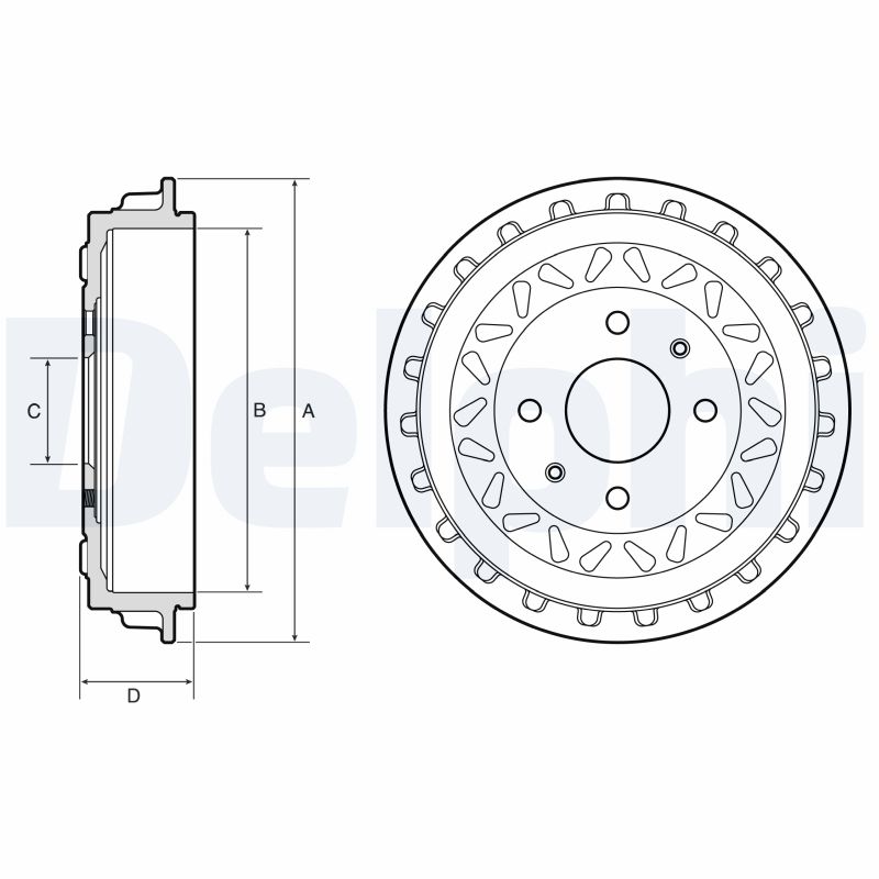DELPHI BF663 Tamburo freno