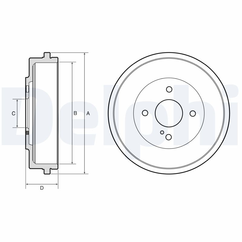 DELPHI BF666 Tamburo freno