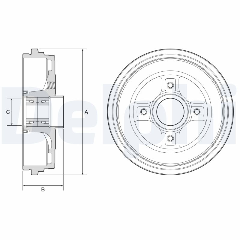 DELPHI BFR626 fékdob