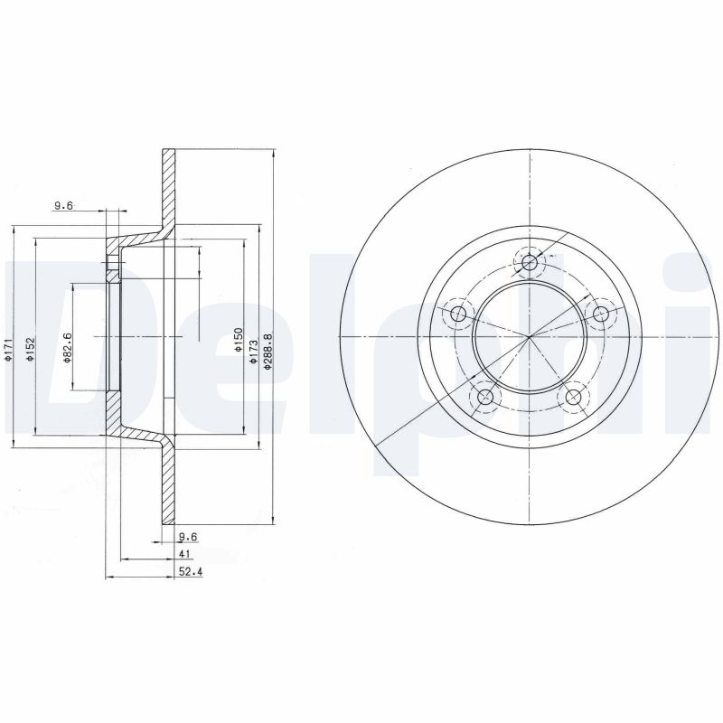 DELPHI BG2024 Discofreno-Discofreno-Ricambi Euro