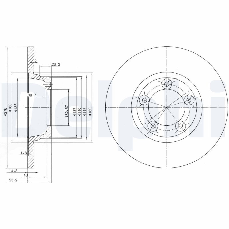 DELPHI BG2159 Discofreno