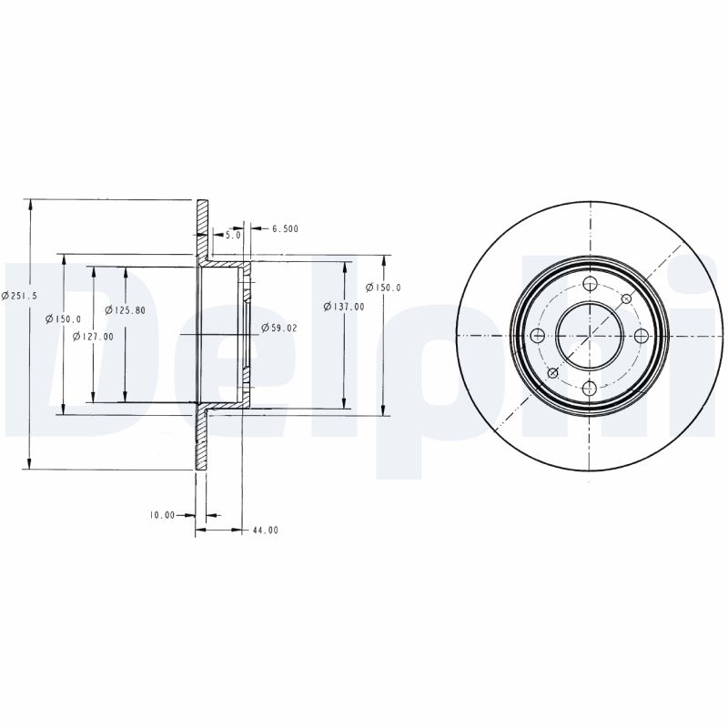 DELPHI BG2322 Disc frana