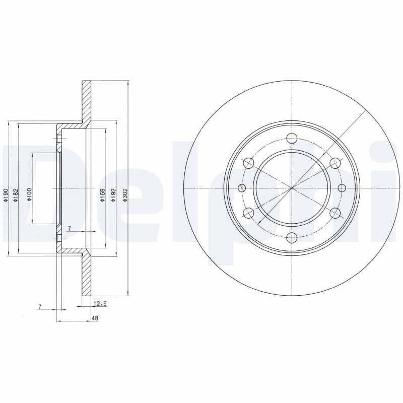 DELPHI BG2325 Discofreno-Discofreno-Ricambi Euro